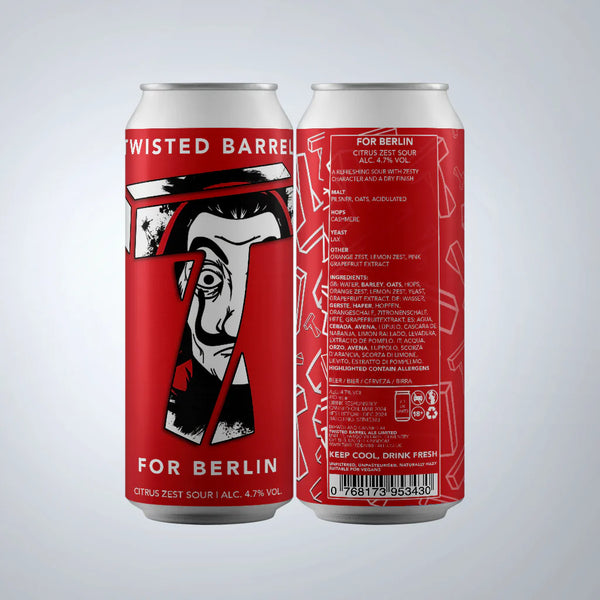 Twisted Barrel - For Berlin - Citrus Zest Sour - 4.7% - 440ml Can