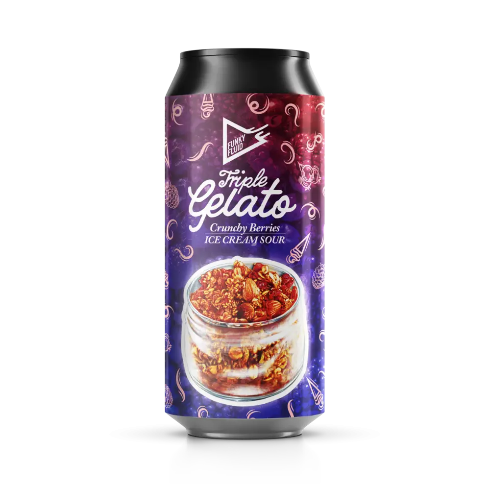 Funky Fluid - Triple Gelato - Crunchy Berries - 7% - 500ml Can – MK ...