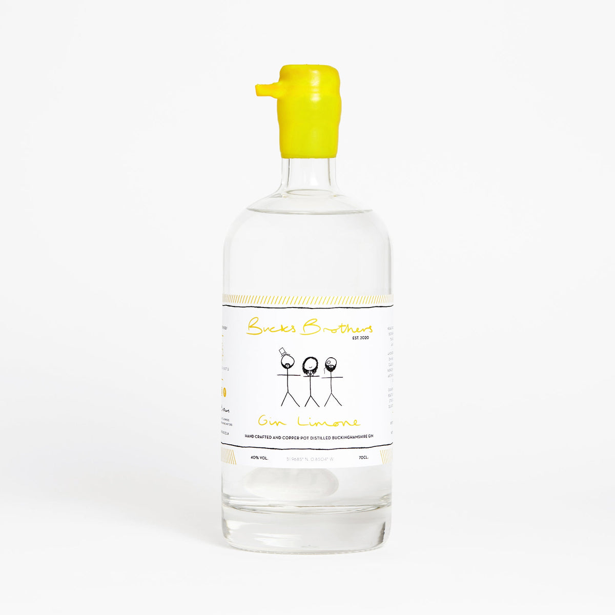 Bucks Brothers Gin Gin Limone 40 70cl Bottle MK Biergarten