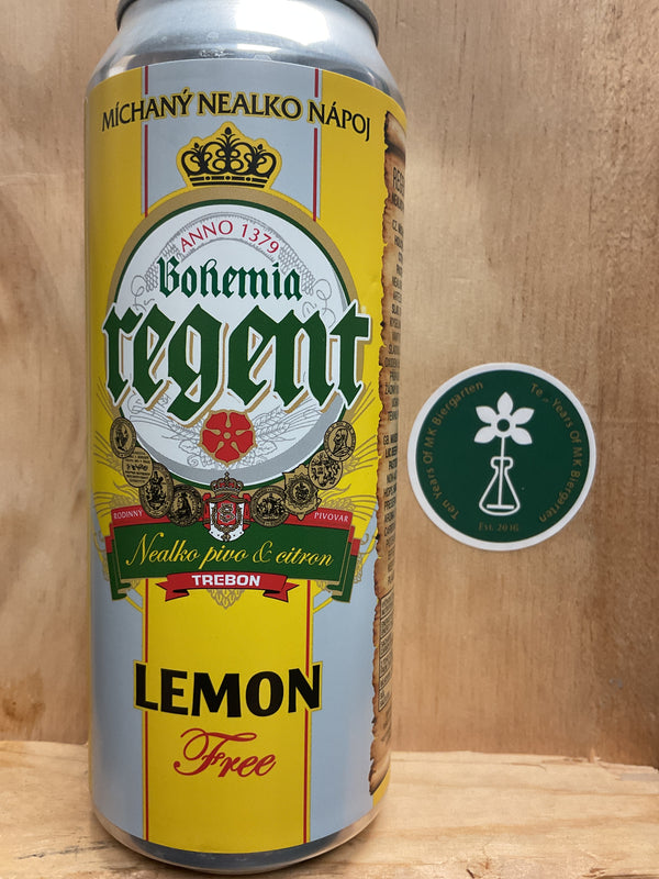 Bohemia Regent - Lemon Free - AF Radler - 0.5% - 500ml Can