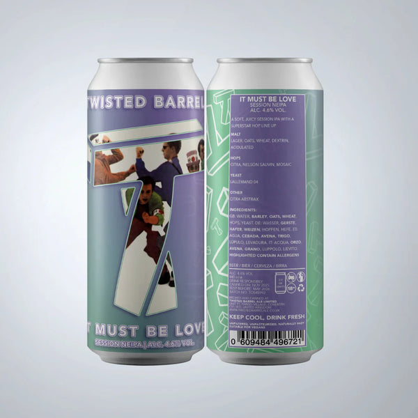 Twisted Barrel - It Must Be Love - Session NEIPA - 4.6% - 440ml Can