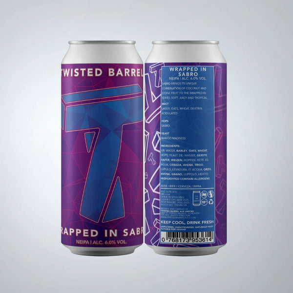 Twisted Barrel - Wrapped In Sabro - NEIPA - 6% - 440ml Can