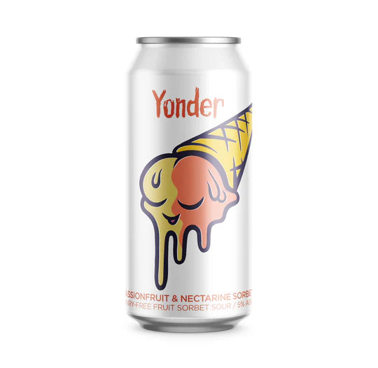 Yonder - Passionfruit & Nectarine Sorbet - Dairy-Free Ice Cream Sour - 5% - 440ml Can