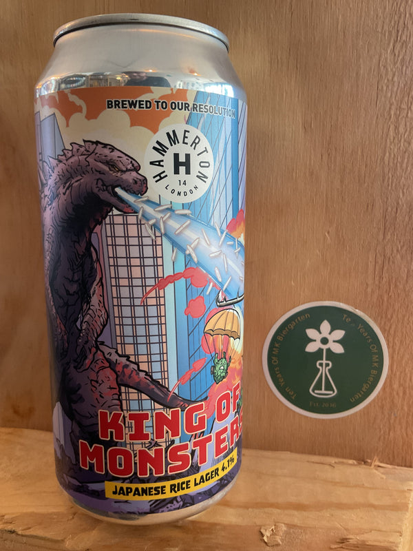 Hammerton - King Of Monsters - Japanese Rice Lager - 4.1% - 440ml Can