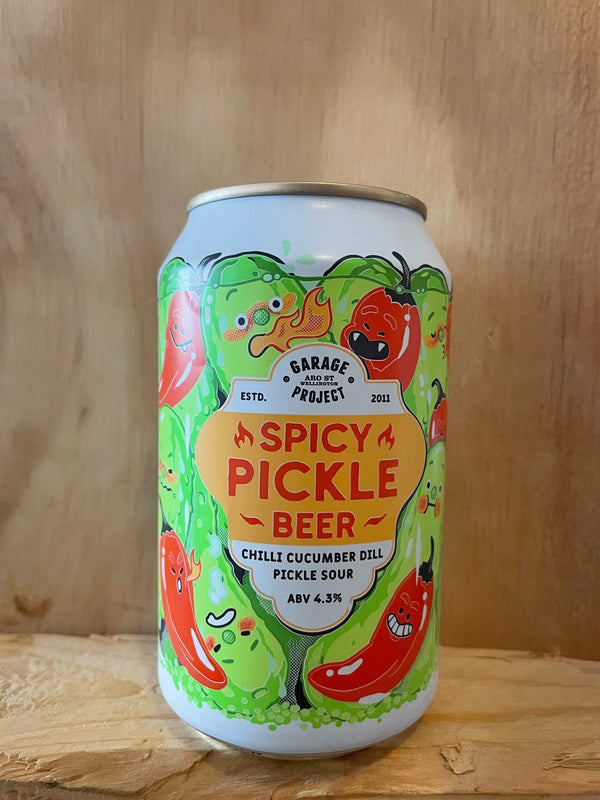 Garage Project - Spicy Pickle Beer - Chilli Cucumber Dill Pickle Sour - 4.3%-330ml