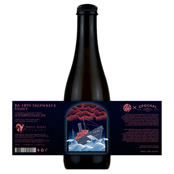 Holy Goat x Epochal - BA 1895 Shipwreck Stout - Historic Strong Export Stout - 8.4% - 375ml Bottle