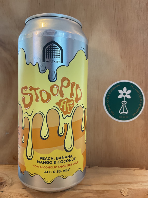 Vault City - Stoopid AF - Peach, Banana, Mango & Coconut AF Smoothie Sour - 0.5% - 440ml Can