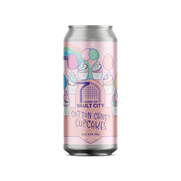 Vault City - Cotton Candy Cupcakes - 7 Years Sour - 4.1% - 440ml Can