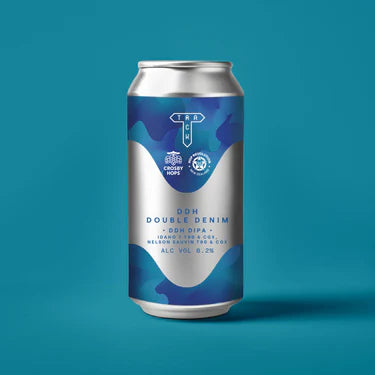 Track x Crosby Hops x Hop Revolution - DDH Double Denim - DDH DIPA - 8.2% - 440ml Can