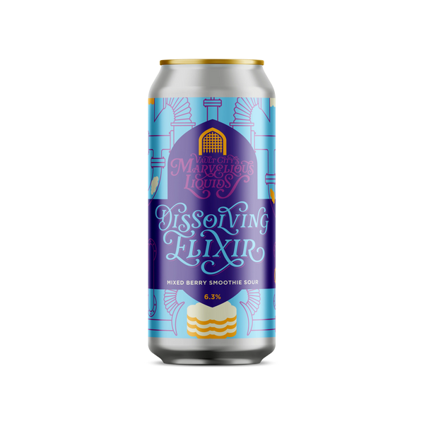 Vault City - Mervellous Liquids: Dissolving Elixir - Mixed Berry Smoothie Sour - 6.3% - 440ml Can