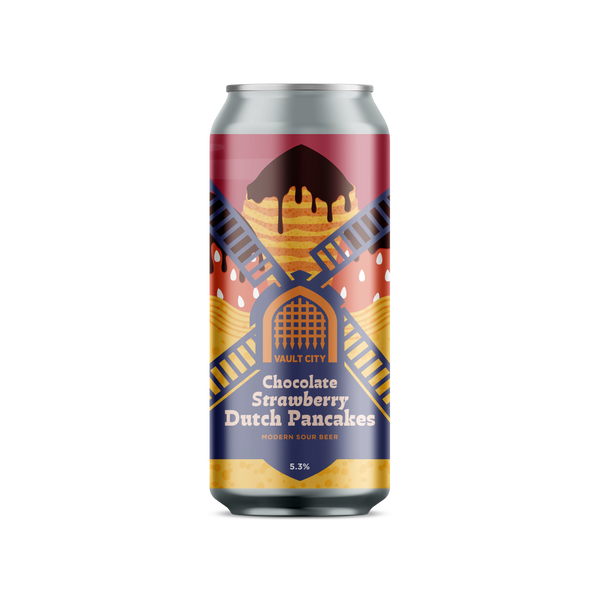 Vault City - Chocolate Strawberry Dutch Pancakes - Christmas Sour - 5.3% - 440ml Can