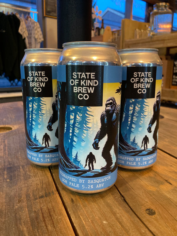 State Of Kind Brew Co - Kidnapped By Sasquatch - DDH Pale - 5.2% - 440ml Can.