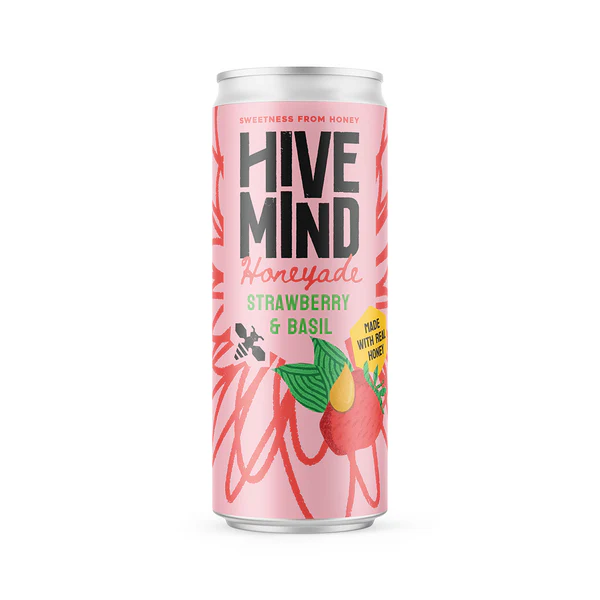 Hive Mind - Strawberry & Basil - Honeyade - 330ml Can