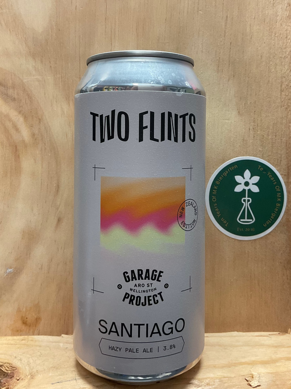 Two Flints x Garage Project - Santiago NZ Edition - Hazy Pale - 3.8% - 440ml Can