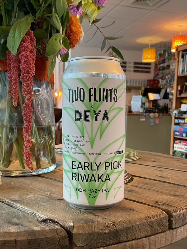 Two Flints x DEYA - Early Pick Riwaka - DDH Hazy IPA - 7% - 440ml Can