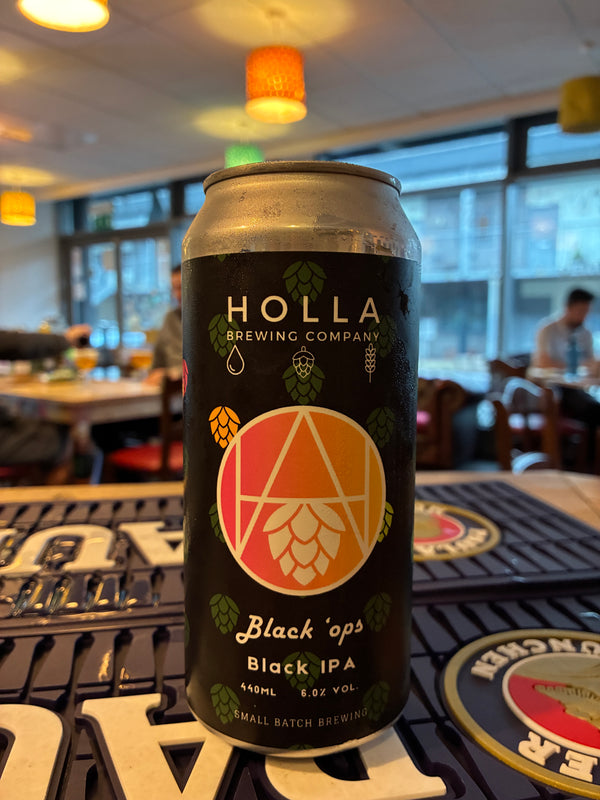 Holla - Black 'ops - Black IPA - 6% - 440ml Can.