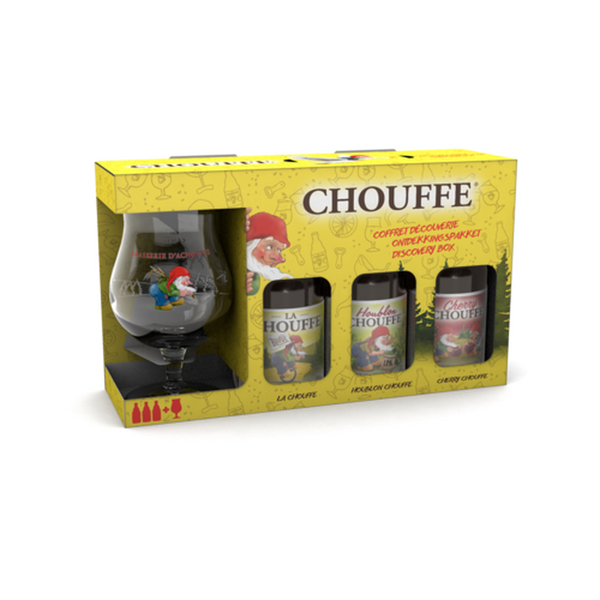 Chouffe - 3 Beer + Glass gift box