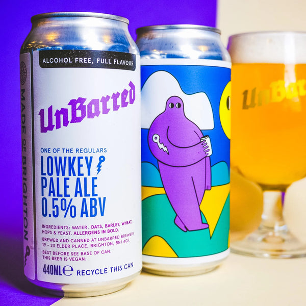 Unbarred - Lowkey - Alcohol & Gluten-Free Pale Ale - 0.5% - 440ml Can