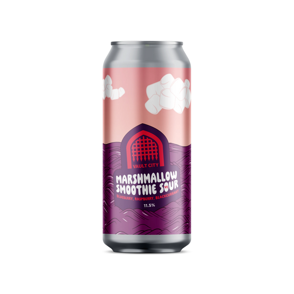 Vault City - Marshmallow Smoothie Sour: Blueberry, Raspberry, Blackcurrant - Sour - 11.5% - 440ml Can