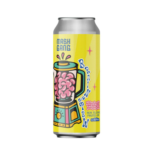 Mash Gang - Brain Stew: Strawberry Dreamsicle - Non Alcoholic Fruited IPA - 0.5% - 440ml Can