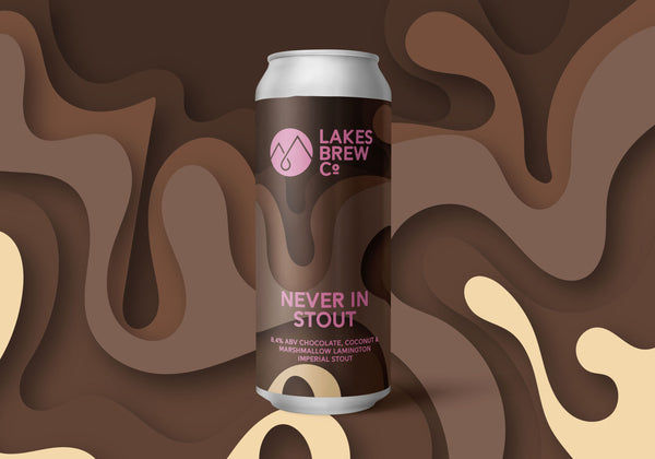 Lakes Brew - Never In Stout - Chocolate & Coconut Imperial Stout - 8.4% - 440ml Can