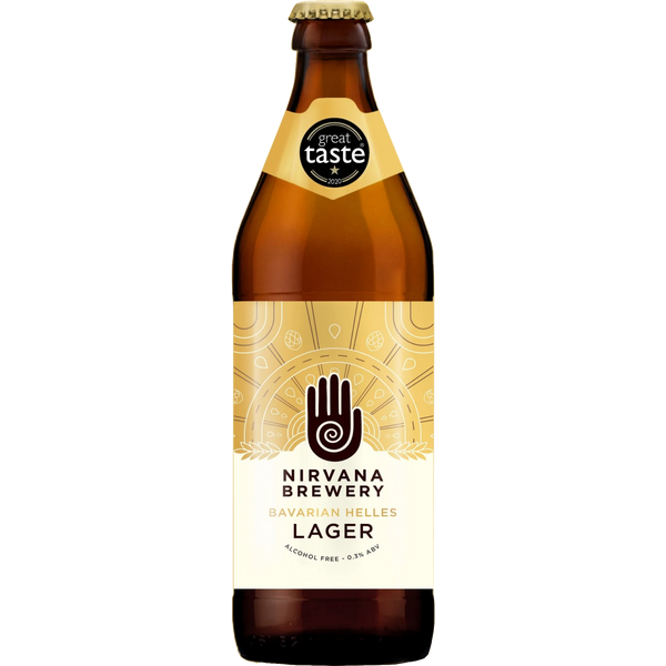 Nirvana - Lager - Helles Style Alcohol Free Lager - 0.3% - 500ml Bottle