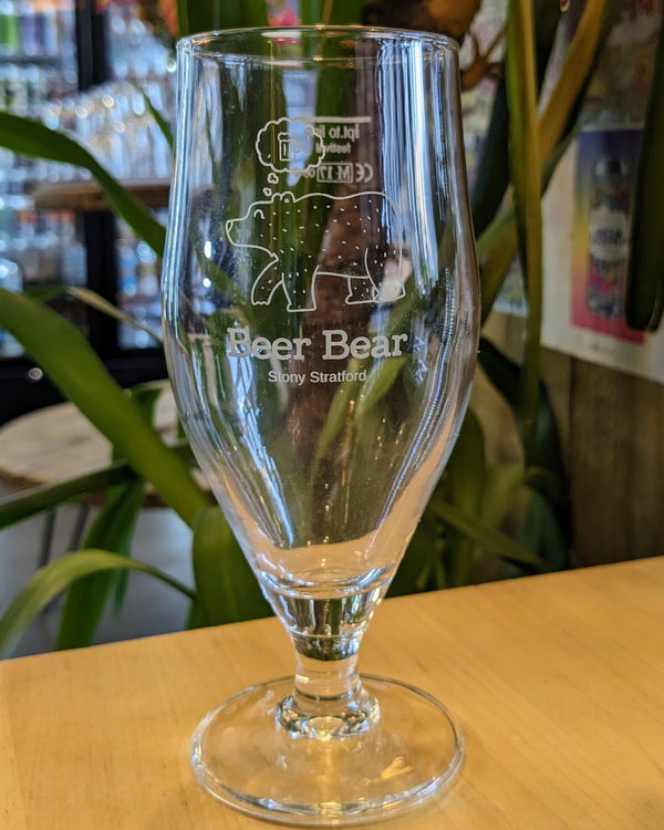 Beer Bear 1/2 Pint Tulip Glass
