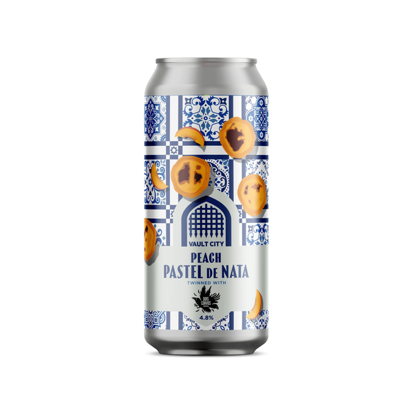 Vault City - Peach & Apricot Pastel De Nata - Pastry Sour - 4.8% - 440ml Can