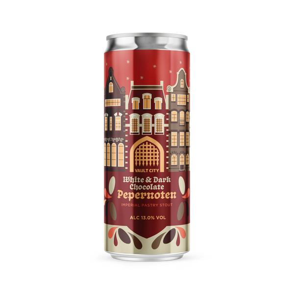 Vault City - White & Dark Chocolate Pepernoten - Chocolate Imperial Stout with Festive Spices - 330ml Can