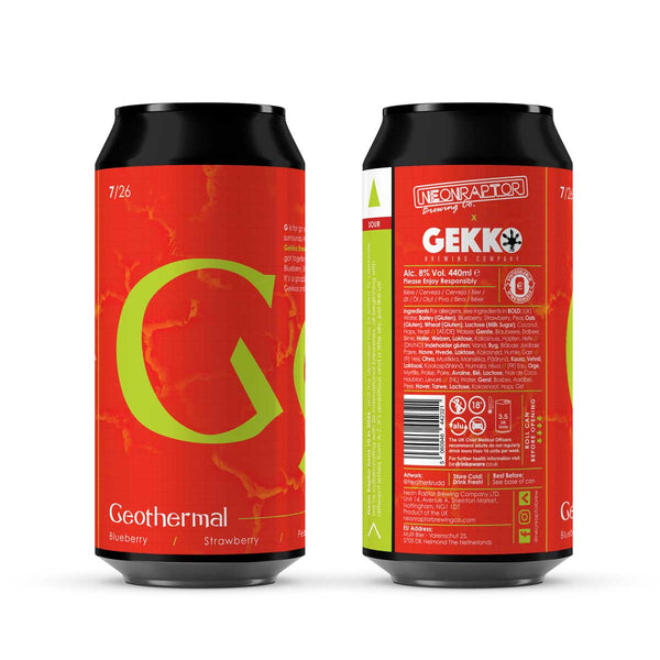Neon Raptor x Gekko - Geothermal - Sour - 8% - 440ml Can