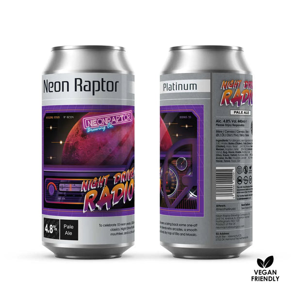 Neon Raptor - Night Drive Radio - Pale Ale - 4.8% - 440ml Can