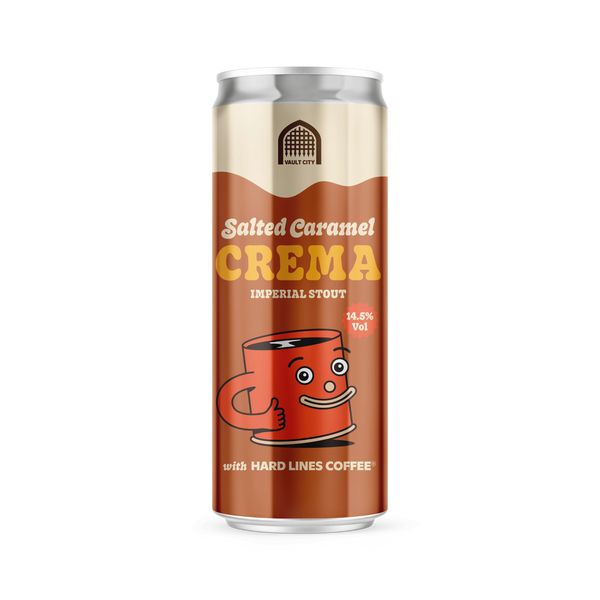 Vault City x Hard Lines Coffee - Salted Caramel Crema - Imperial Stout - 14.5% - 330ml Can