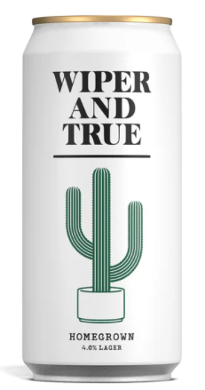 Wiper and True - Homegrown - Gluten Free Lager - 4% - 440ml Can.