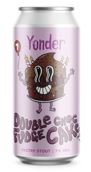 Yonder - Double Choc Fudge Cake - Pastry Stout - 7% - 440ml Can.