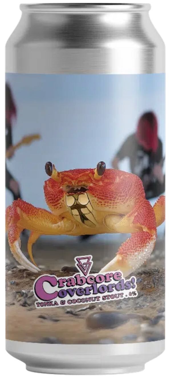 Azvex - Crabcore Overlords - Tonka & Coconut Stout - 6% - 440ml Can.