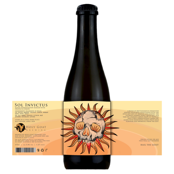 Holy Goat - Sol Invictus - Mixed Fermentation Radler with Orange & Lemon - Sour - 3.4% - 375ml Bottle