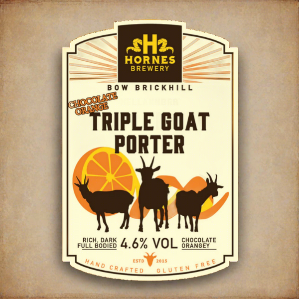 Hornes - Triple Goat: Chocolate Orange Porter (GF) - 4.6% - 500ml Bottle