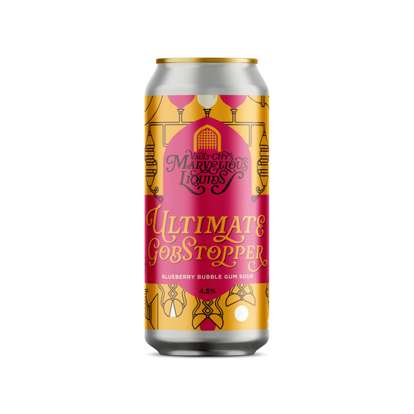 Vault City - Mervellous Liquids: Ultimate Gobstopper - Blueberry Bubble Gum Sour - 4.5% - 440ml Can