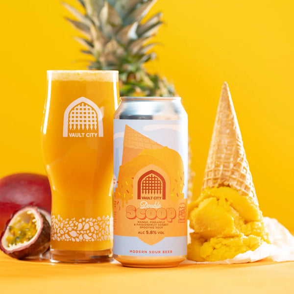 Vault City - Double Scoop: Mango, Pineapple & Passionfruit Sorbet Smoothie Sour - 5.8% - 440ml Can