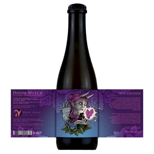 Holy Goat - Doom Witch 2025 Edition - BA Flanders Red With Strawberries - 6.2% - 375ml Bottle
