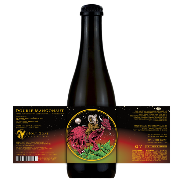 Holy Goat - Double Mangonaut - Mixed Fermented Golden Sour Ale With Mango - 8.4% - 375ml Bottle