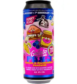 Funky Fluid x Hidden Springs - Gelato Xtreme PB & J Banana & Marshmallow Sandwich - Ice Cream Sour - 8%- 500ml Can