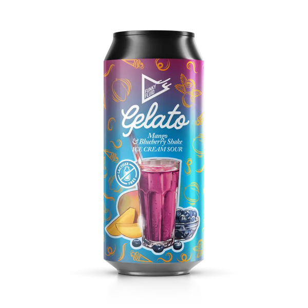 Funky Fluid - Gelato - Mango & Blueberry Shake - 5.5% - 500ml Can