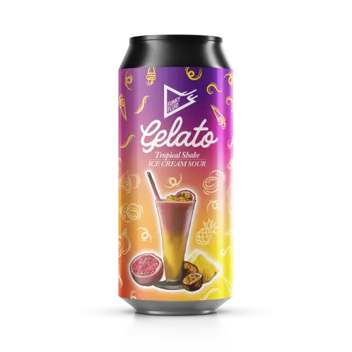 Funky Fluid - Gelato: Tropical Shake - Ice Cream Sour - 5.5% - 500ml Can