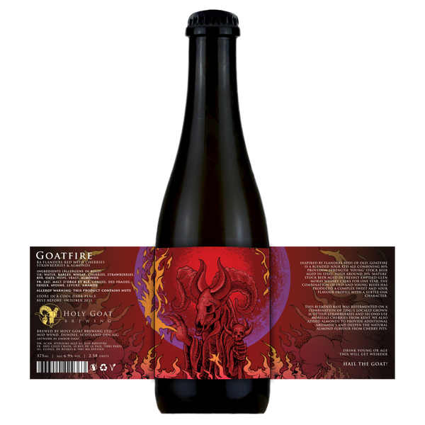 Holy Goat - Goatfire - BA Flanders Red with Cherries Strawberries and Almonds - 6.9% - 375ml Bottle