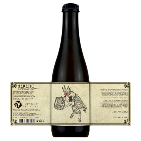 Holy Goat - Heretic - BA Flanders Style Oud Bruin Aged in Oloroso Casks - 7.5% - 375ml Bottle