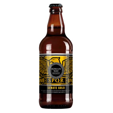 Roman Way - Senate Gold - Golden Ale - 4.1% - 500ml Bottle.