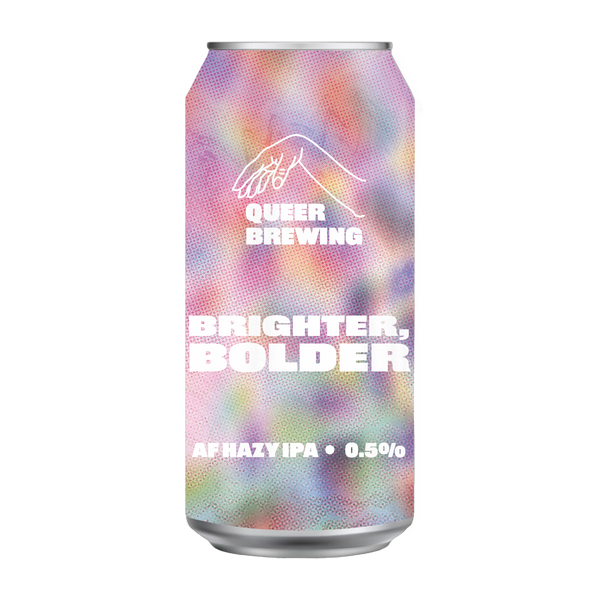 Queer Brewing - Brighter, Bolder - AF Hazy IPA - 0.5% - 440ml Can.