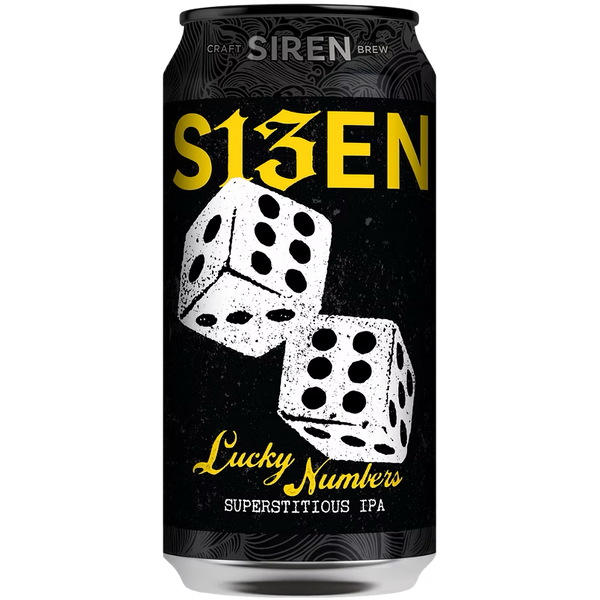 Siren - Lucky Numbers - Superstitious IPA - 7% - 440ml Can.