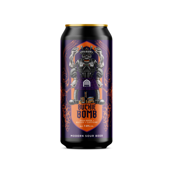 Vault City - Bucky Bomb - Iron Brew + Buckie + Caffeine - Sour - 7.8% - 440ml Can.